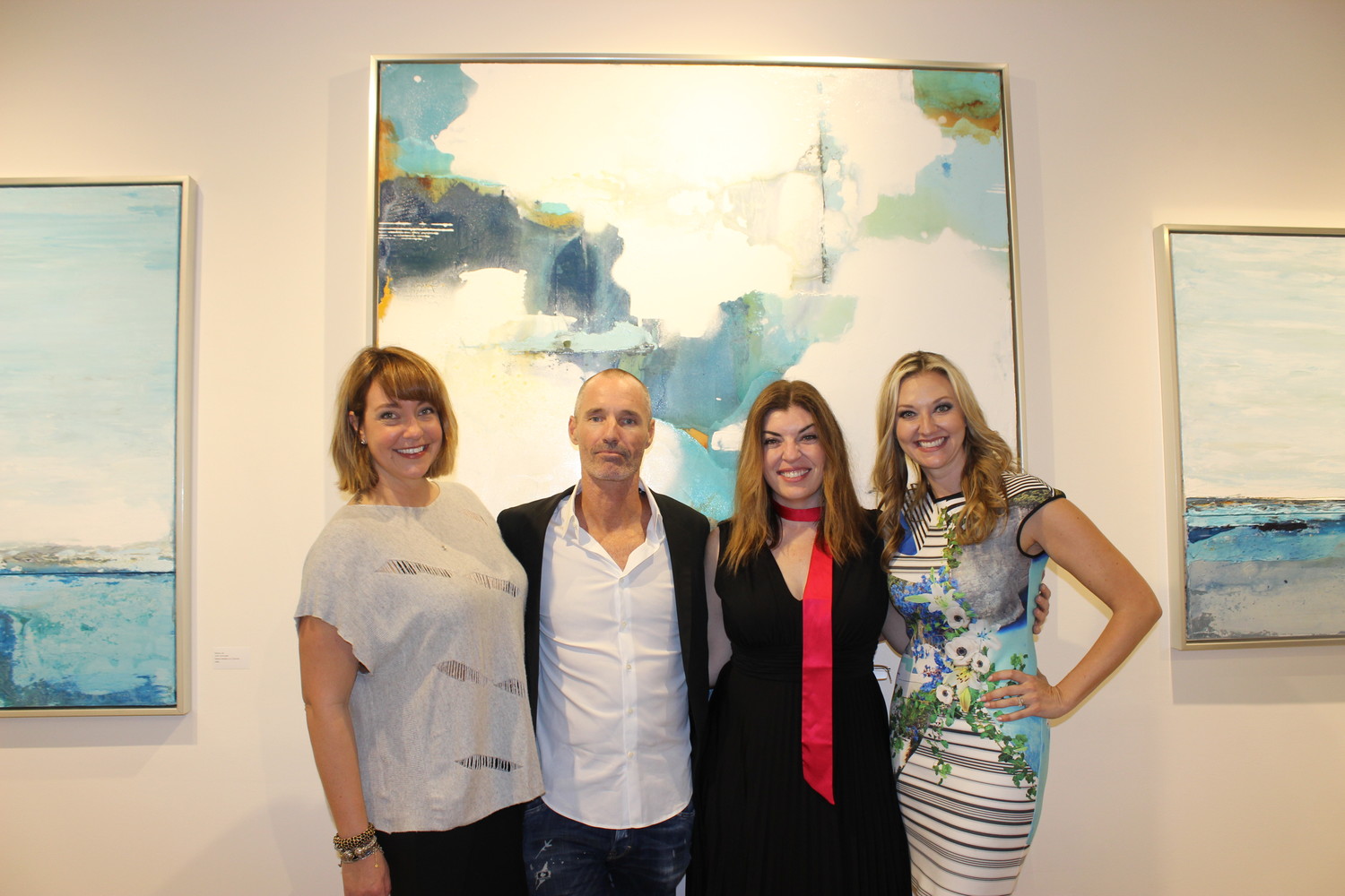 Toni Boudreaux, John Schuyler, Jennifer JL Jones and Hillary Whitaker gather at the spring show held at Stellers Gallery at Ponte Vedra Beach on April 13.